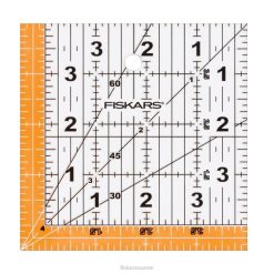 Fiskars neliömäinen akryyli tikkausviivain (4,5" x 4,5") DDVT511 työkalu